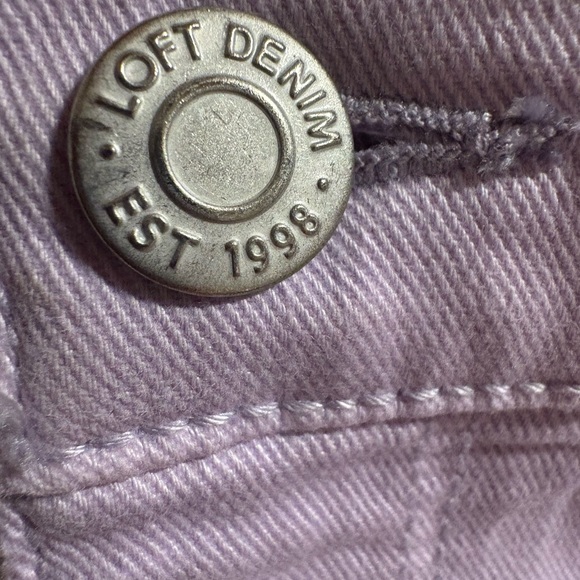 LOFT Lilac Cropped Jeans with Frayed Hem size 26/2 - Picture 8 of 8